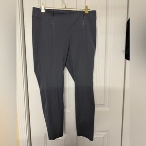 Slate Cotton Stretch Pants and two decorative zippers at waist